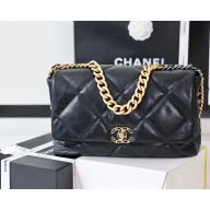Chanel 19 maxi Flap Bag AS1162 original goatskin Black 2020 