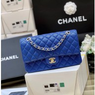 Chanel Medium Classic Flap Bag 1112 in caviar leather cobalt blue with Gold Hardware( Original Quality)