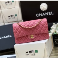 Chanel Medium Classic Flap Bag 1112 in caviar leather Barbie pink with Gold Hardware( Original Quality)
