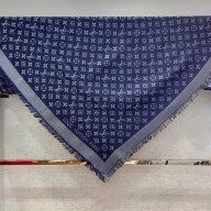 LOUIS VUITTON Monogram Shine Shawl M73658 bleu nuit