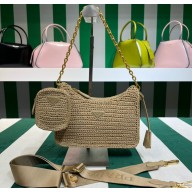 Prada Re-Edition 2005 crochet shoulder bag 1BH204 Beige 2023