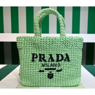 Prada Small crochet tote bag 1BG422 Green 2023