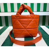 Prada Quilted nappa leather tote bag 1BG434 Orange 2023