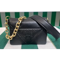 Prada Quilted nappa leather shoulder bag 1BD315 Black 2023
