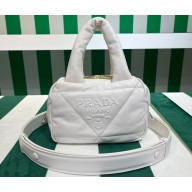 Prada Leather Handbag 1BB083 White 2023