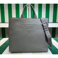 Prada Leather tote bag 2VG109 Gray 2023