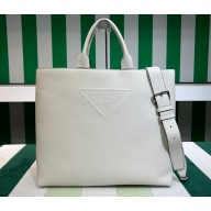 Prada Leather tote bag 2VG109 White 2023