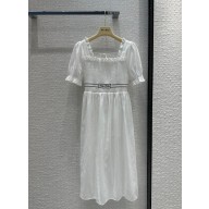 miu miu Poplin dress white 2023 