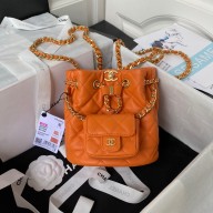 Chanel Small Backpack in Calfskin AS3947 orange 2023