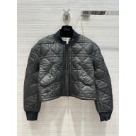 dior Black Quilted Technical Cotton Taffeta Macrocannage Bomber Jacket 2023