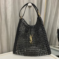 Saint Laurent oxalis bag in raffia macramé 781289 Black 2024(original quality)