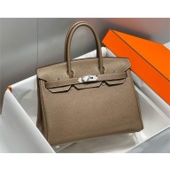 Hermes Birkin 35 Bag elephant gray In togo Leather With silver hardware 2025