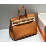 Hermes Birkin 35 Bag golden brown  In togo Leather With gold hardware 2025