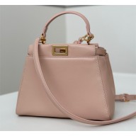 Fendi Peekaboo Iconic Mini Bag in Nappa Leather Pink 2025