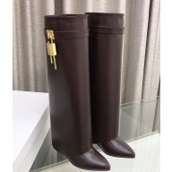 Givenchy Bottes Shark Lock en cuir  Ebene heel 9.5cm 1105-2024
