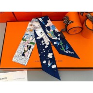 Hermes Twilly Silk Scarf 5x86cm 250304 14 2025