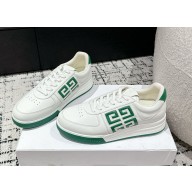 Givenchy men's G4 Logo calfskin Sneaker White/Green 2024