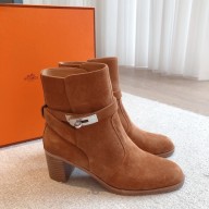 Hermes Frenchie 50 ankle boot in suede calfskin tan 2023