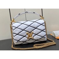 Louis Vuitton Lamb leather GO-14 MM Bag M22890 Black/White 2023