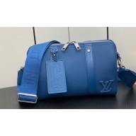 Louis Vuitton Cowhide leather City Keepall Bag M22486 Bright Blue 2023