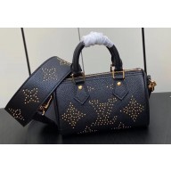 Louis Vuitton Monogram Empreinte Nano Speedy Bag M46745 Studs Black 2023