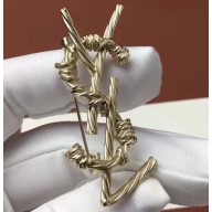 Saint Laurent Monogram Draped Bow YSL Brooch 03