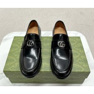 Gucci men's Moccasins/Loafers glaze calfskin black 2024