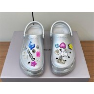 Balenciaga x Crocs platform clogs silver 2025
