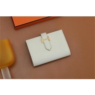 Hermes bearn mini wallet in mysore leather carie with gold hardware handmade(original quality)