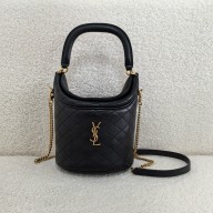 saint laurent gaby bucket bag in lambskin black(original quality)