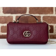 GUCCI GG Milano mini top handle bag 806017 BURGUNDY 2024