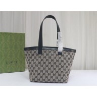 GUCCI Blue and ebony Original GG canvas Totissima small tote bag 2024