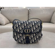 Dior medium Bobby Bag in Blue Oblique Canvas 2024