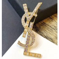 Saint Laurent Monogram Draped Bow YSL Brooch 02