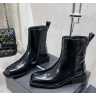 Alexander wang patent leather  Zipper ankle Boots black 1118-2024