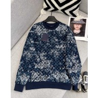 Louis Vuitton Tapestry Monogram Sweatshirt 1A8H2X blue 2024
