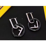 Fendi F Is Fendi Earrings Small Size Black