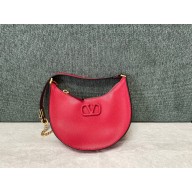 Valentino Mini Vlogo Signature Grainy Calfskin Hobo Bag blossom 2022