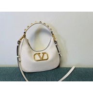 valentino STUD SIGN CALFSKIN HOBO BAG light ivory 2023