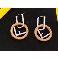 Fendi F Is Fendi Earrings Small Size Brown
