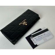 Prada Large leather wallet 1MH132 black 2024