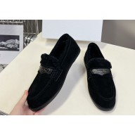 Dior Boy  Suede Goatskin loafer with shearling black 2024