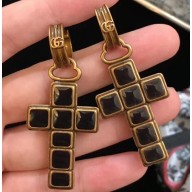 Gucci Earrings With Cross Pendant 549298 Black 2019