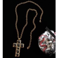 Gucci Necklace With XL Cross Black 2019