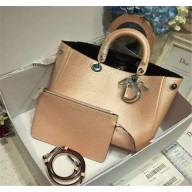 DIOR "DIORISSIMO" BAG PINK CALFSKIN LEATHER WITH LAMBSKIN LINING