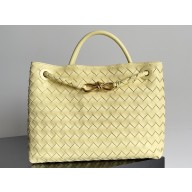 Bottega Veneta Intrecciato leather Medium Andiamo top handle Bag Yellow