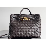 Bottega Veneta Intrecciato leather Small Andiamo top handle Bag Coffee