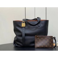 Louis Vuitton Low Key Cabas MM Tote bag in Grained Calfskin M25341 black 2024