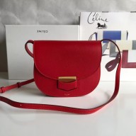 Celine Grained Calfskin Trotteur small/Medium Bag red