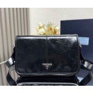 Prada Leather shoulder bag 2VD073 black 2024